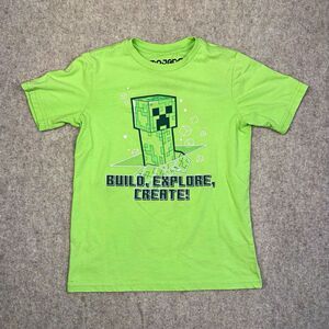 Mojang Studios Minecraft Creeper Green Short Sleeve T-Shirt Boys S 6/7